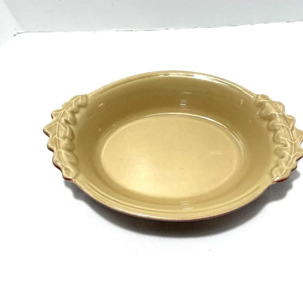Appolia Red Ceramic Leaf Oval Casserole‎ Bake Oven Dish Stoneware France